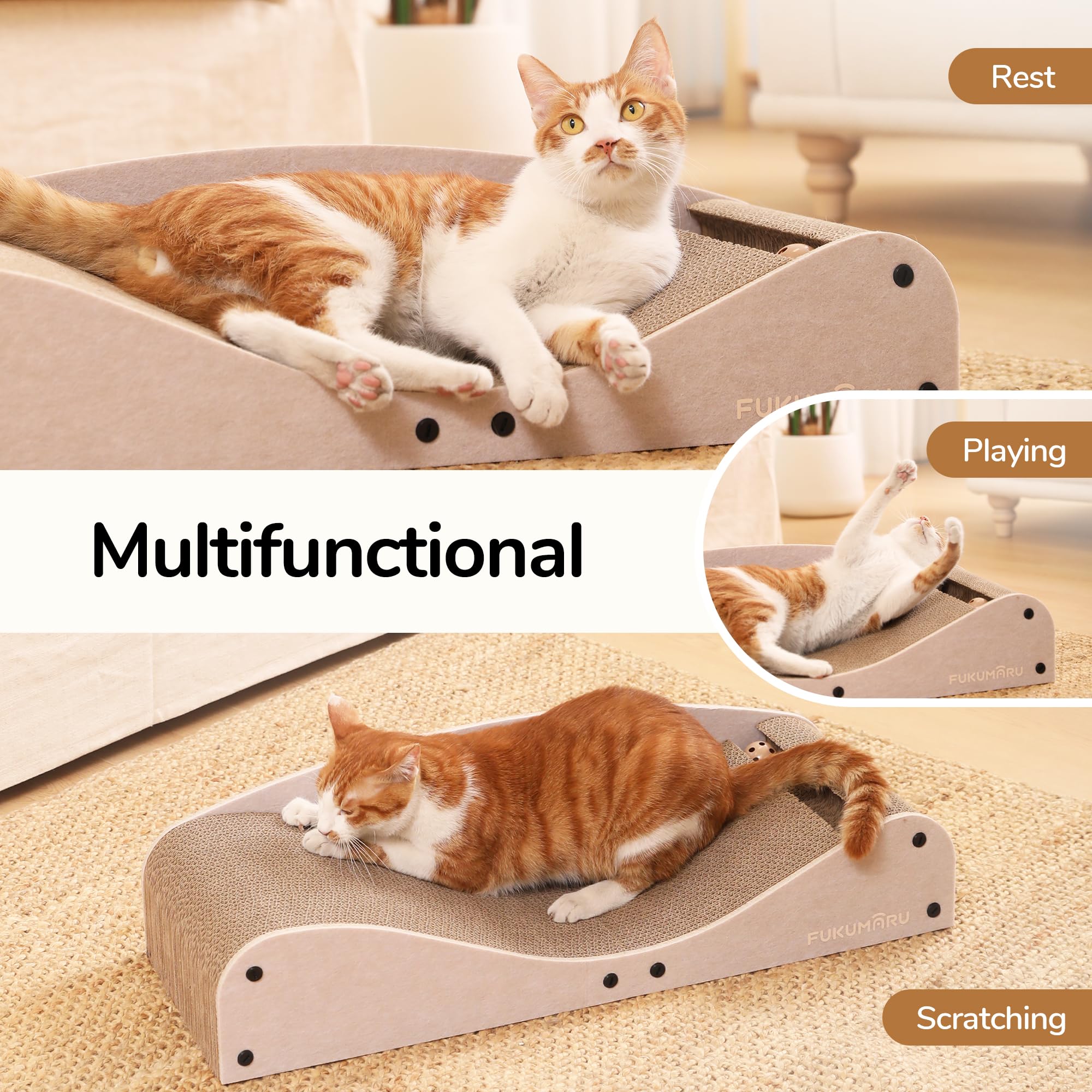 FUKUMARU materiales no toxicos: cartón de alta densidad y fieltro de 9 mm.