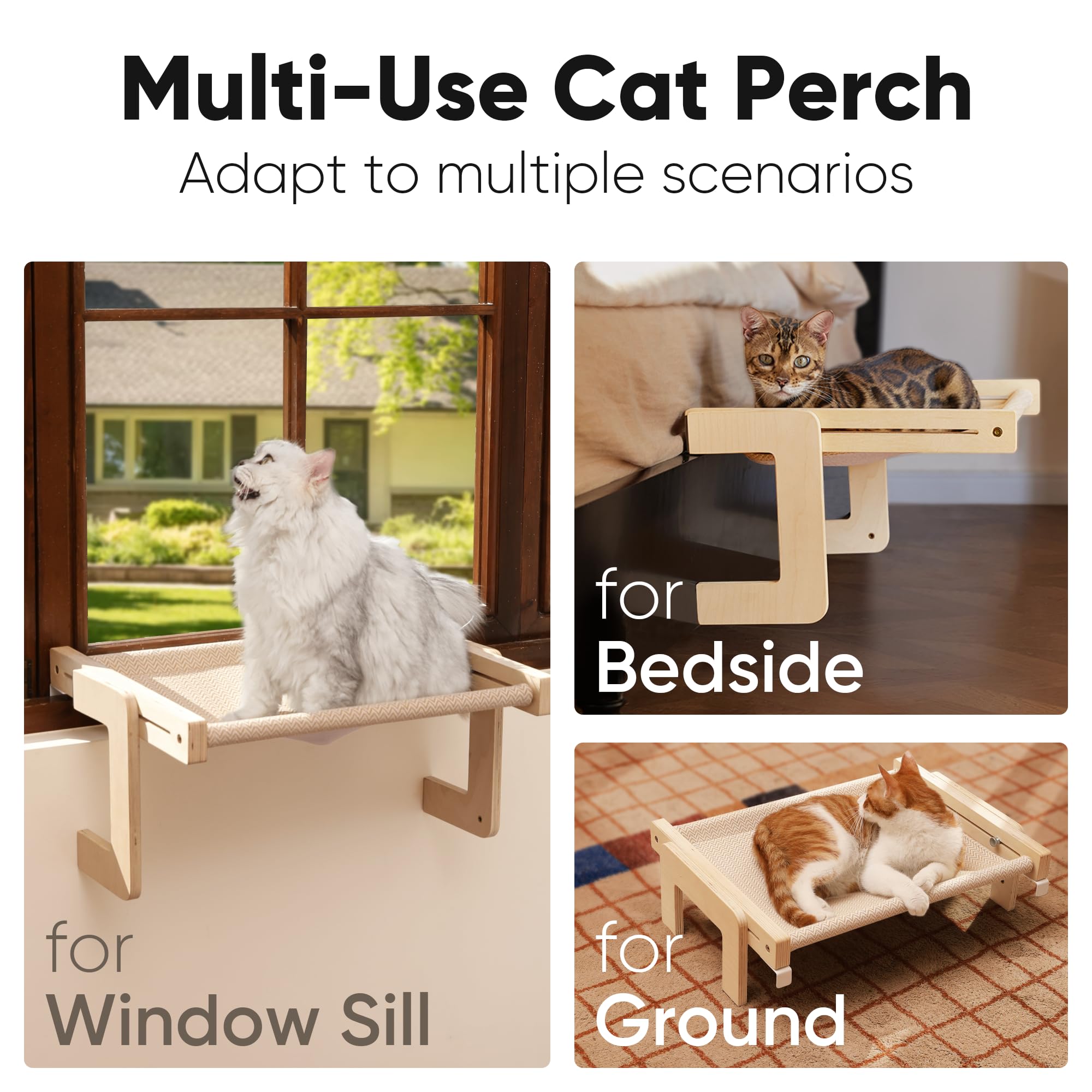 FUKUMARU percha gatos-para-suelo se instala como cama estable