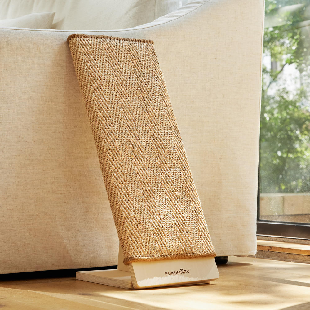 Rascador para gatos en interiores que cuida muebles y reduce ruido.