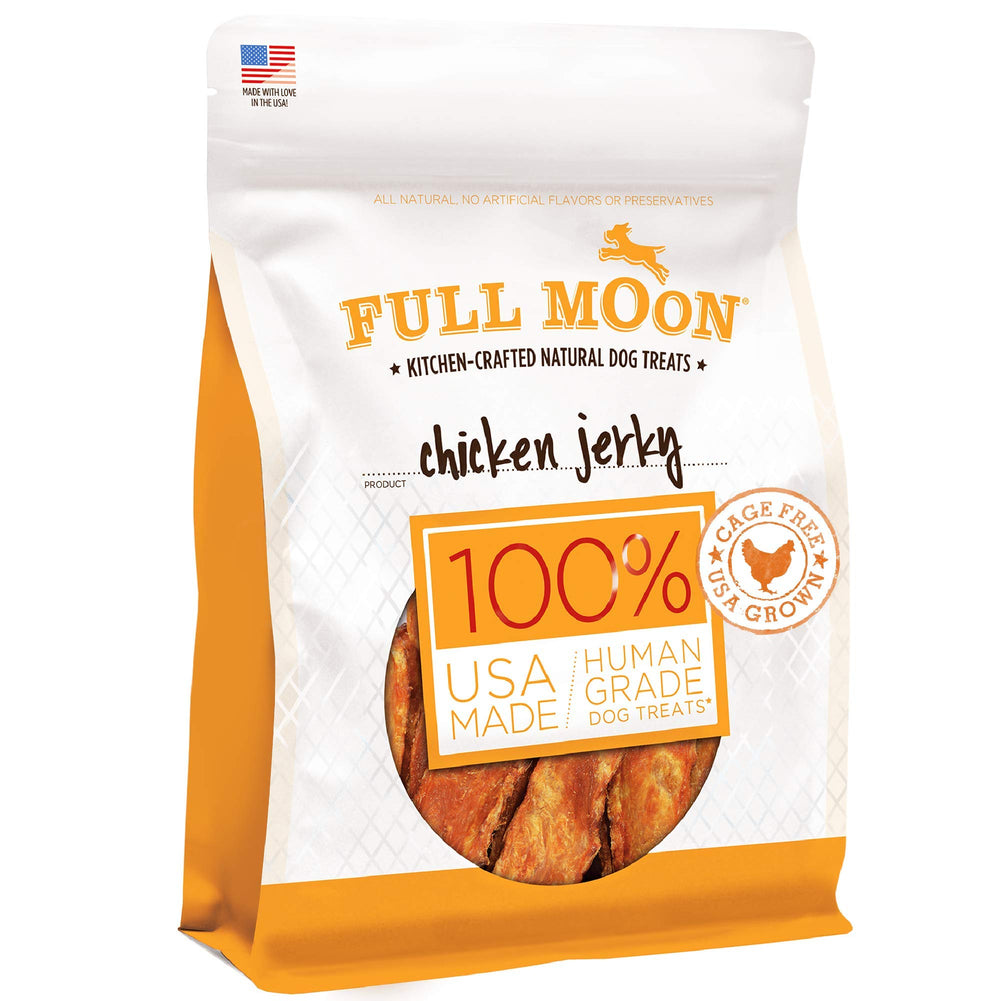 Full Moon Chicken Jerky: producido en EE. UU. con pollo de granja