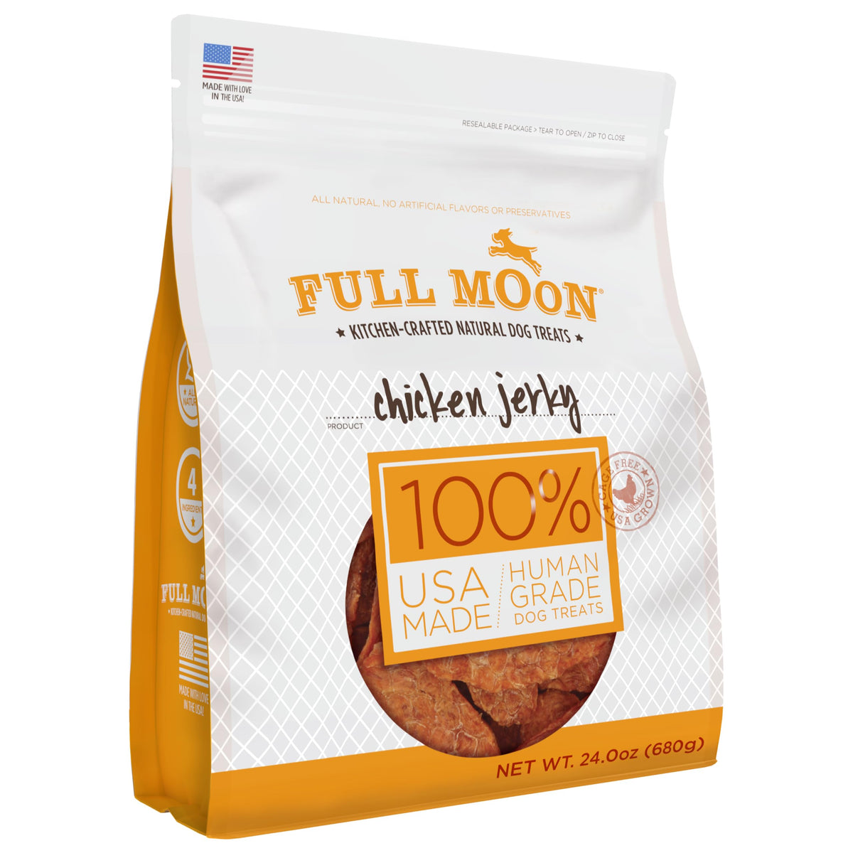 Full Moon Chicken Jerky: trozos de pollo para premiar durante el entrenamiento