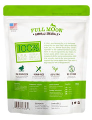 Full Moon Duck Tenders bag open showing wholesome, natural ingredients