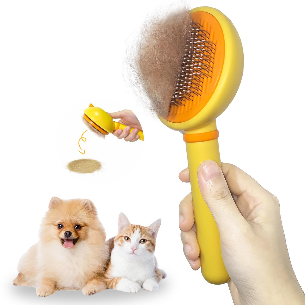 Funbuddy cepillo para gato, autolimpieza, experiencia de grooming más limpia y rápida