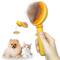 Funbuddy cepillo para gato, autolimpieza, experiencia de grooming más limpia y rápida