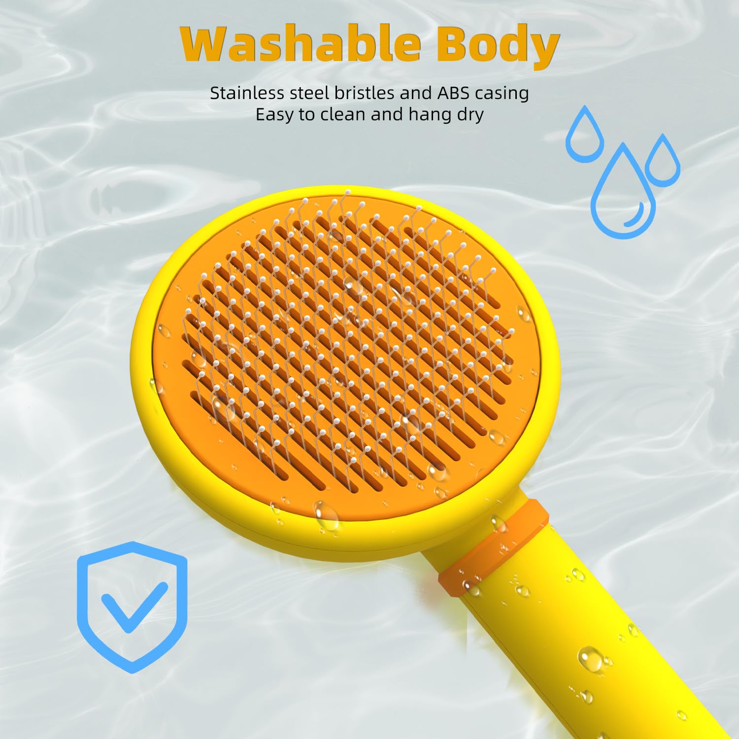 Funbuddy cepillo en acero inoxidable y ABS, duradero y fácil de limpiar