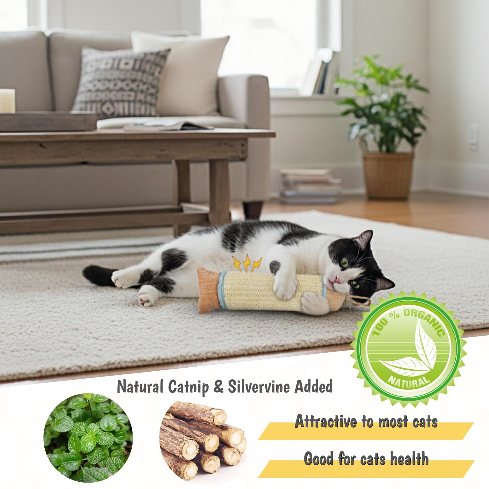 FuneeTop rascador de sisal natural para garras en interiores
