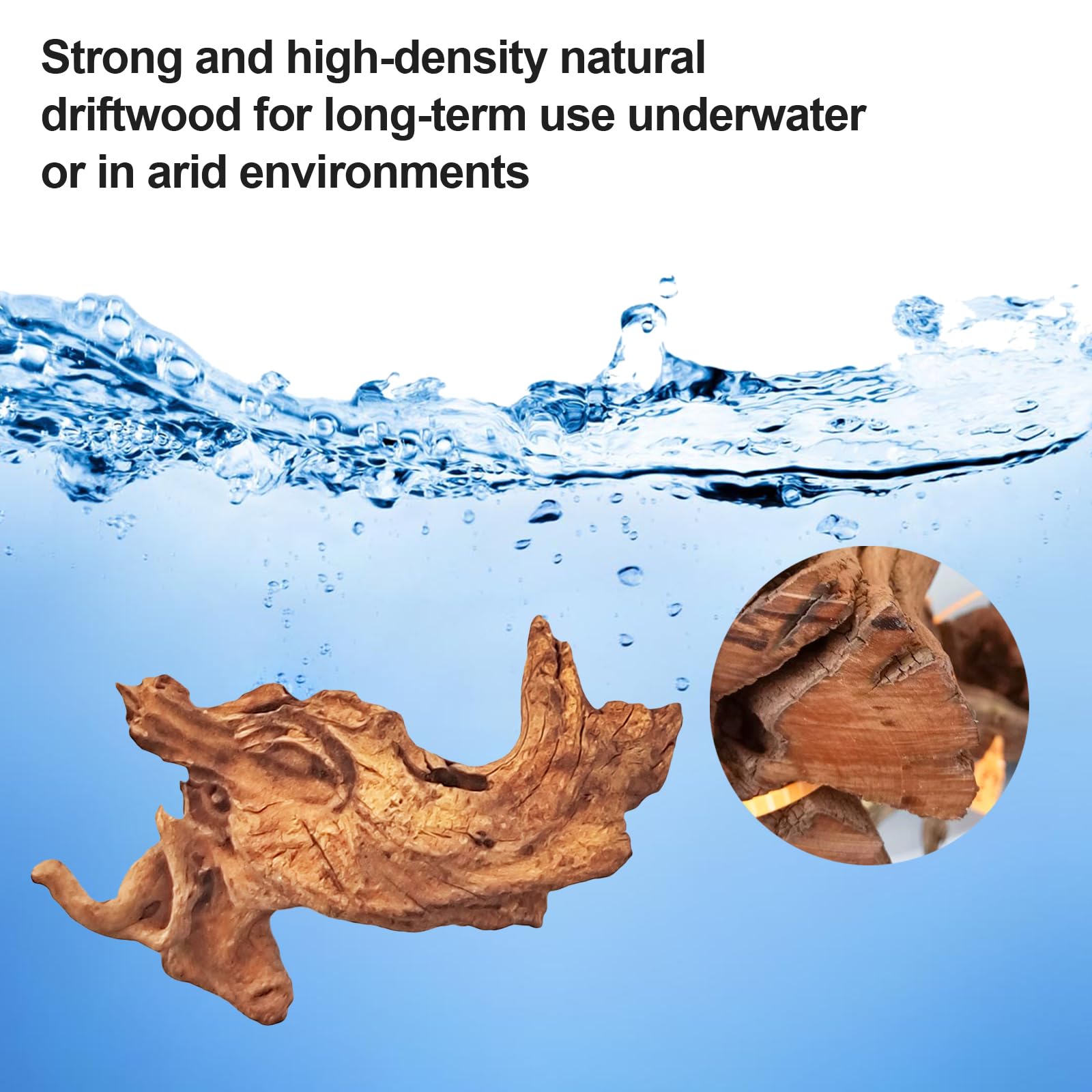 FUNOJOY madera flotante para acuario, ramas 5-7 pulgadas, crea puntos de apoyo y escondites.