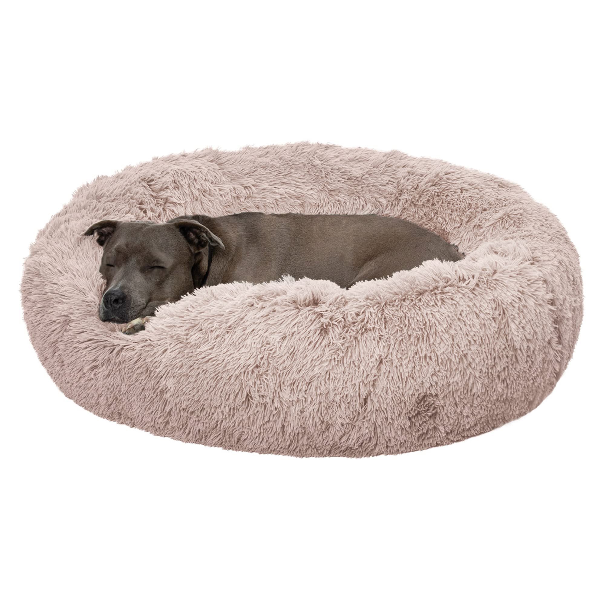 furhaven cama dona para perro grande, descanso cómodo y seguro.