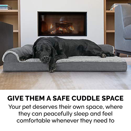 Furhaven cama de gel para perro grande, color Espresso, estilo y comodidad.