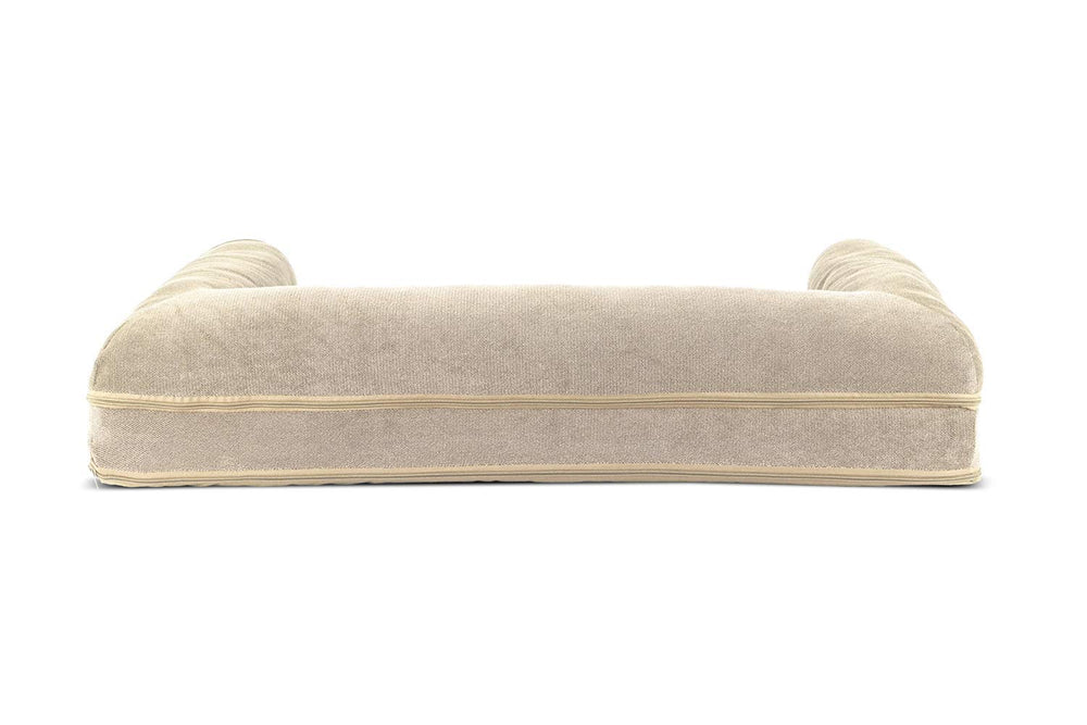 Diseño estilo sofá de Furhaven en crema para cualquier salón.