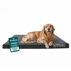 Cama ortopédica Furhaven para perro grande, impermeable y cómoda para interior y exterior.
