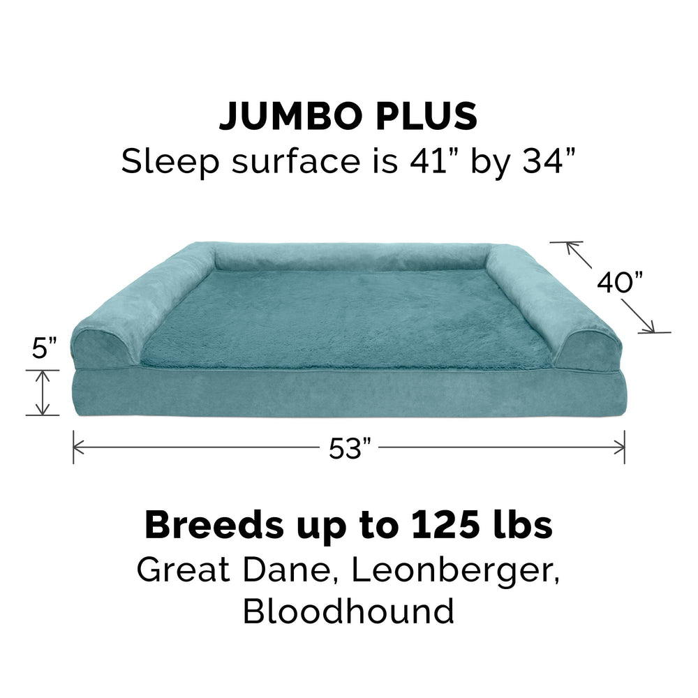 Bolster removible de Furhaven para múltiples posturas de descanso.
