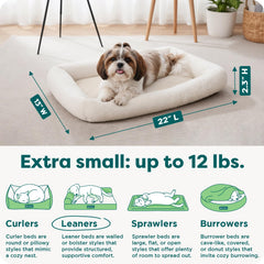 La cama para perro extra pequeño FurHaven crema ideal para jaulas
