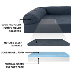Cama Furhaven con gel frío y memoria, mantiene temperatura y conforma el cuerpo.