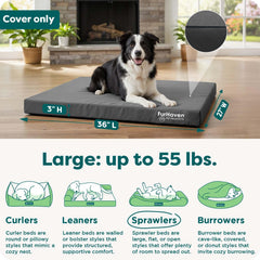 FurHaven funda lavable a máquina para limpieza fácil de pelo y suciedad.
