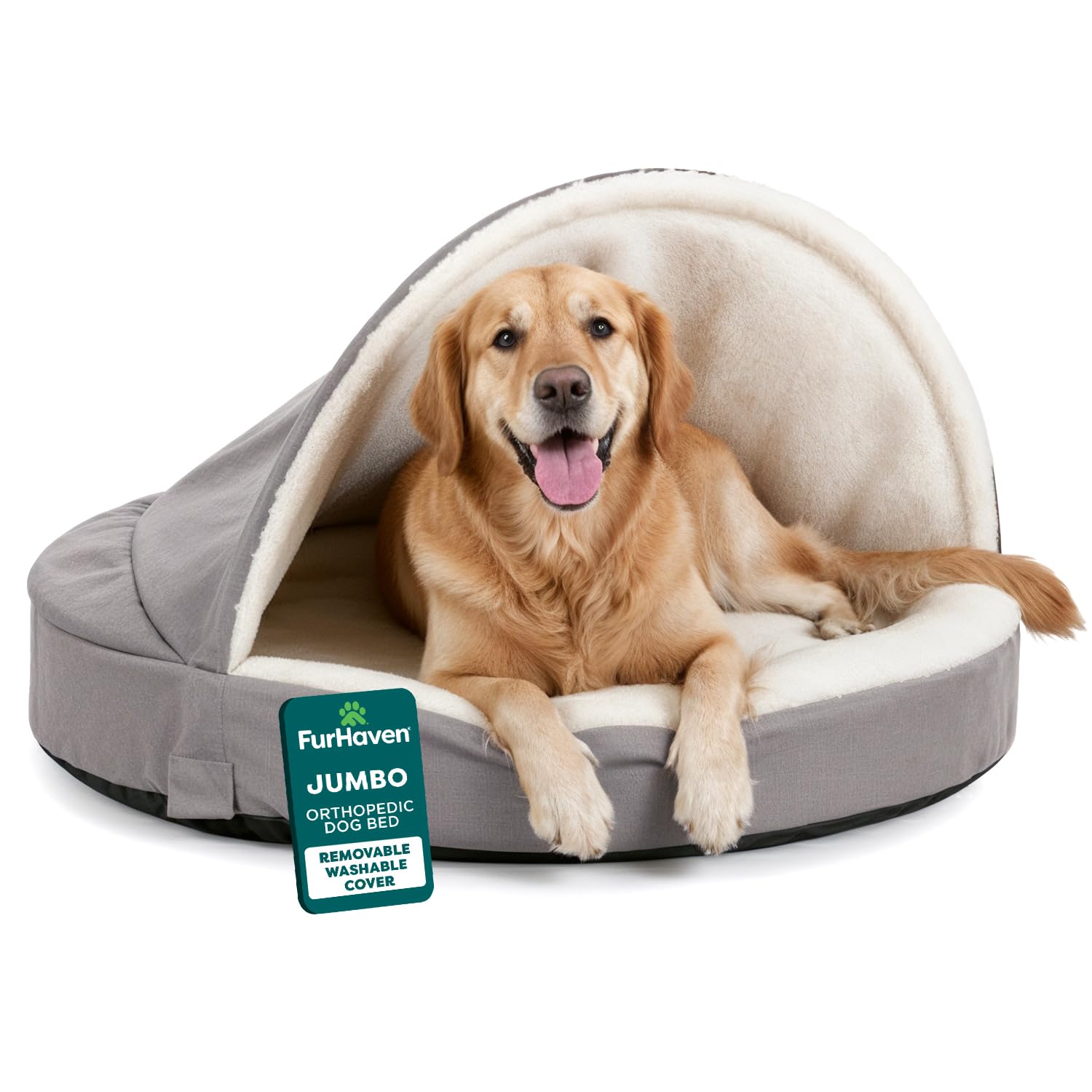 Cama ortopédica Furhaven para perros grandes con soporte y comodidad duradera.
