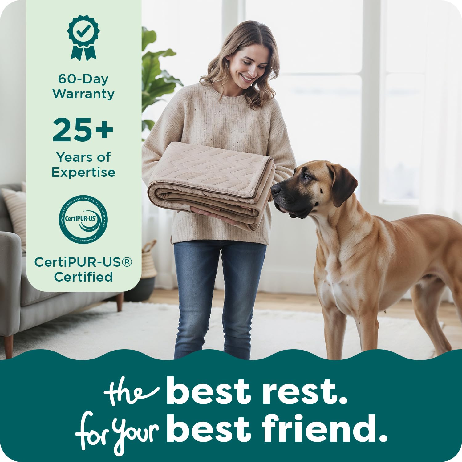FurHaven funda-cama-perro-mantenimiento-facil, cuidado diario sencillo del área de descanso.