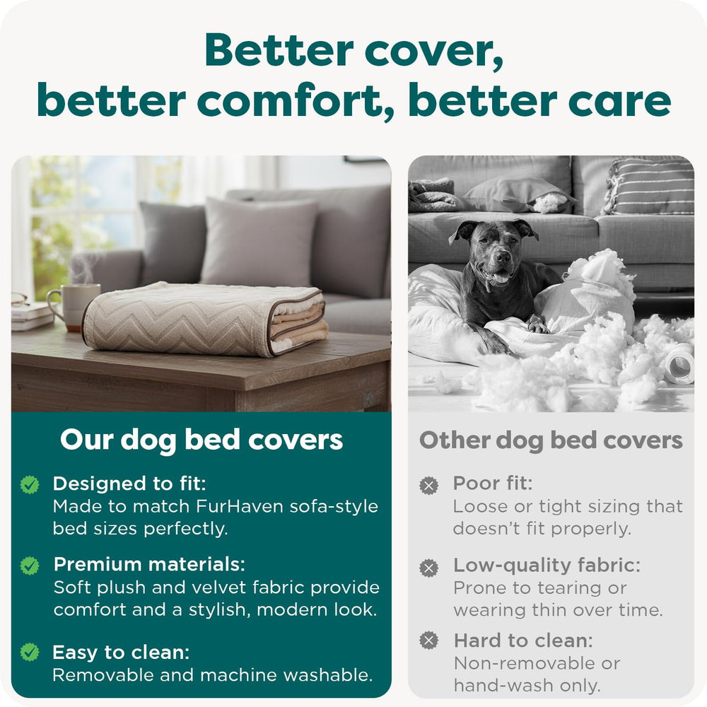 FurHaven funda-cama-perro-resistencia-al-lavado, mantiene suavidad tras lavados frecuentes.