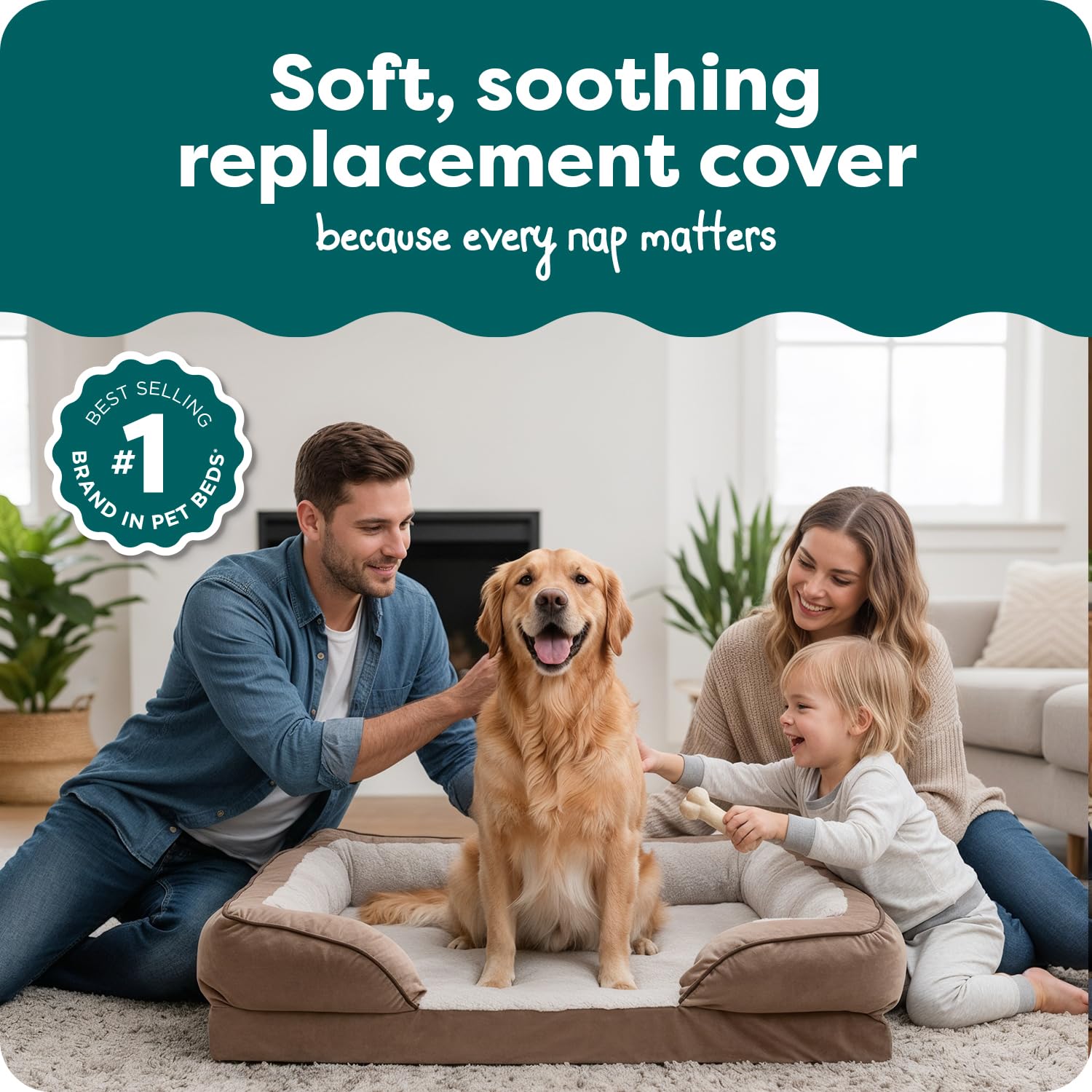FurHaven funda-cama-perro-sofa-estilo, diseño duradero para uso diario.
