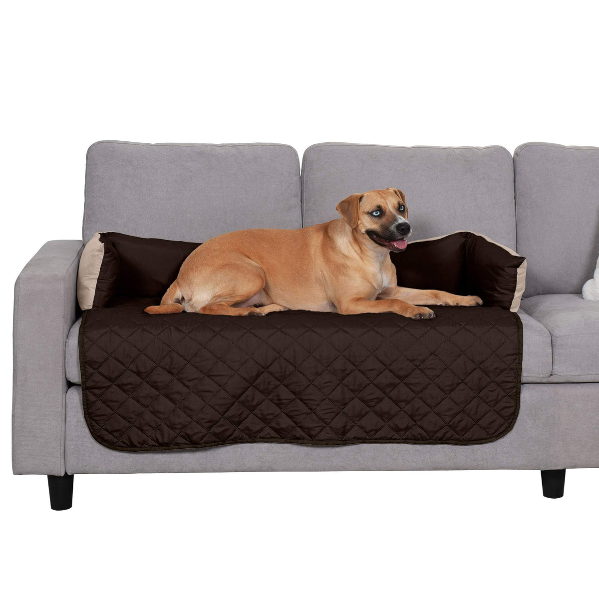 Furhaven cobertor de asiento Espresso-Clay grande protege el sofá y ofrece confort