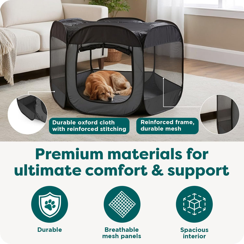 Dimensiones grandes de 47 x 40 x 30 pulgadas para gatos y perros pequeños.