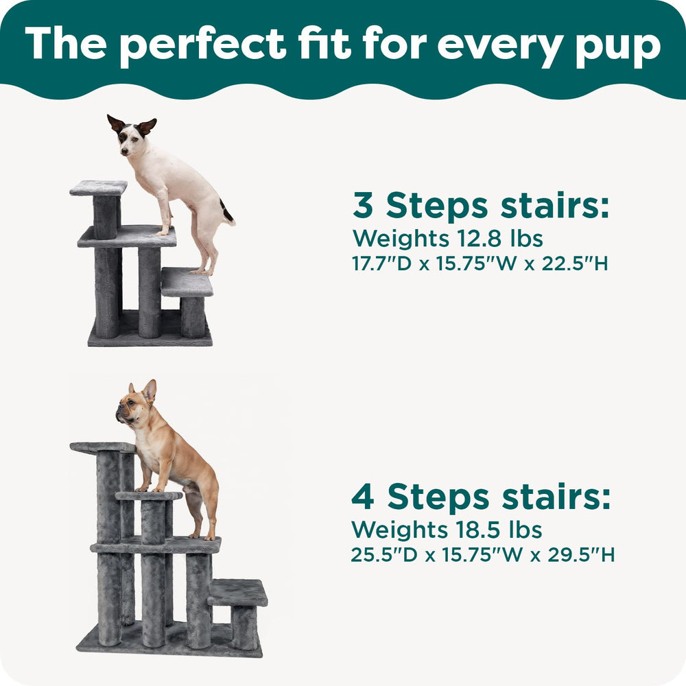 Furhaven Steady Paws: superficie suave en gris que anima a subir sin esfuerzo.