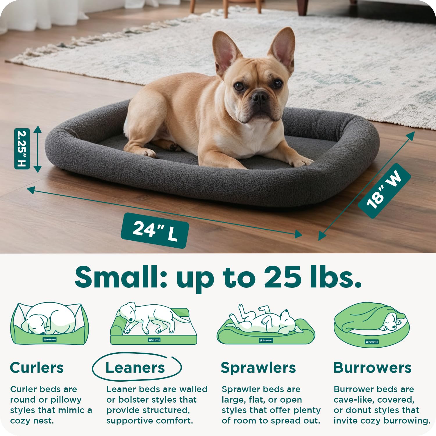 Furhaven: superficie-sherpa suave crea descanso cálido para perros y gatos.