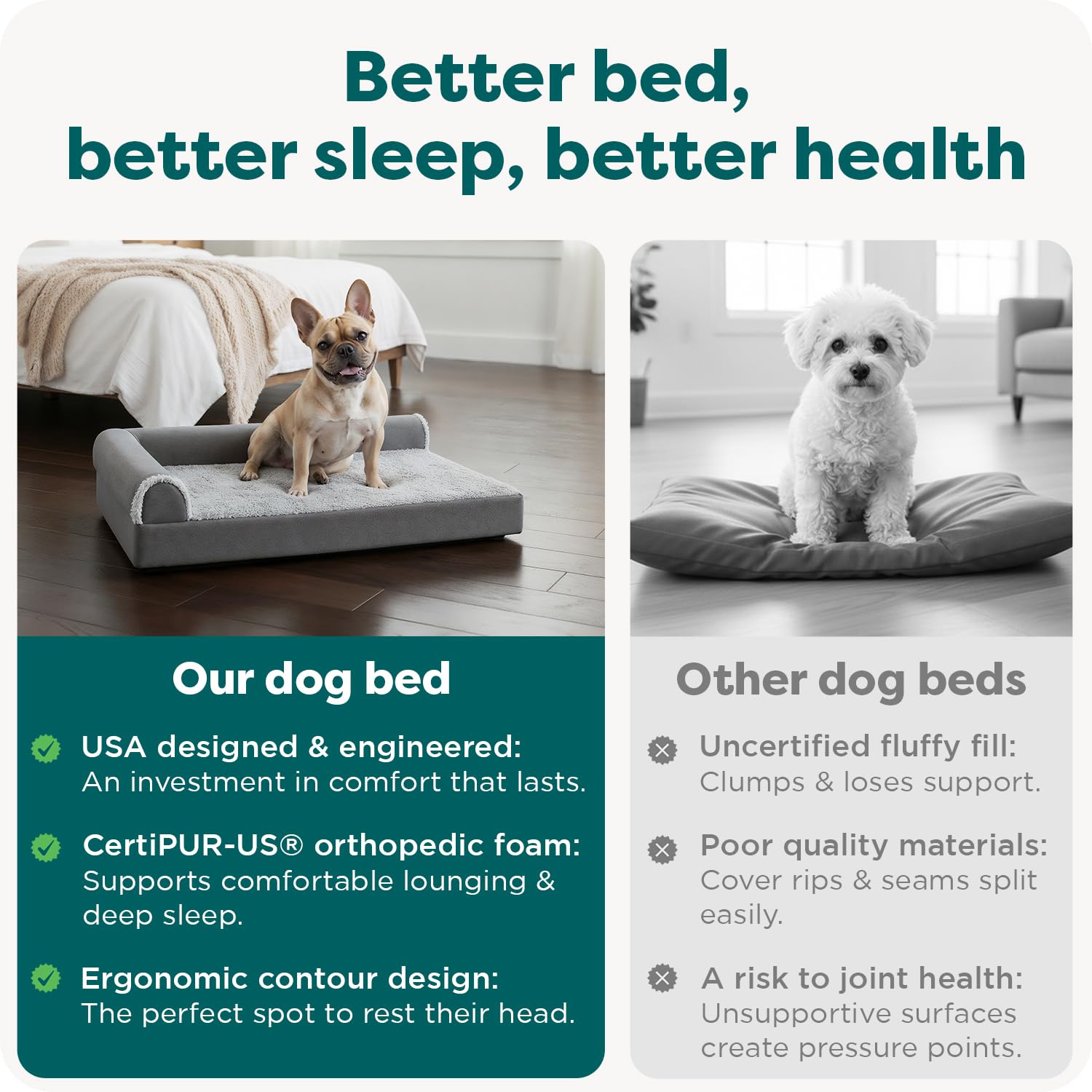 FurHaven tamaño medio para perros hasta 16 kg: espacio cómodo para dormir.