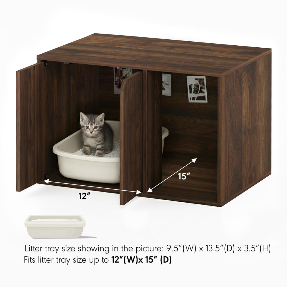 Furinno Peli side entrance: convenient pet potty access for quick cleaning.