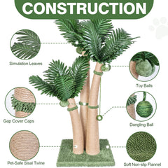 Furlogy-arbol-gato-3-curvas: diseño ergonómico que promueve trepar y afilar uñas.