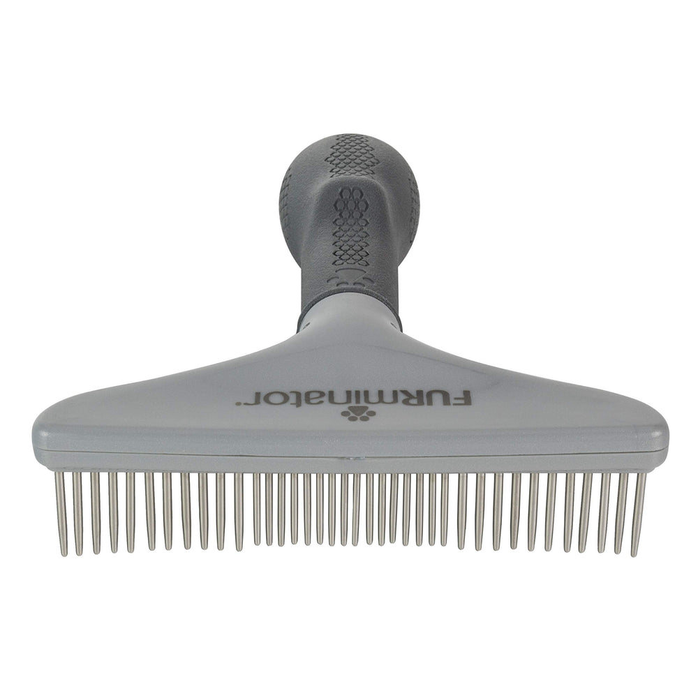 Dientes rotatorios del FURminator eliminando pelo del subpelo denso