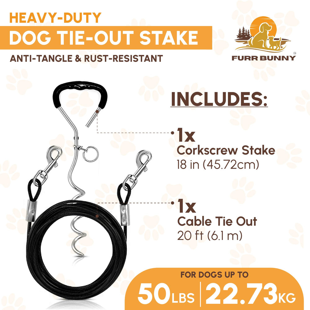 Estaca espiral de 18 pulgadas de FURR BUNNY para sujeción estable en exteriores