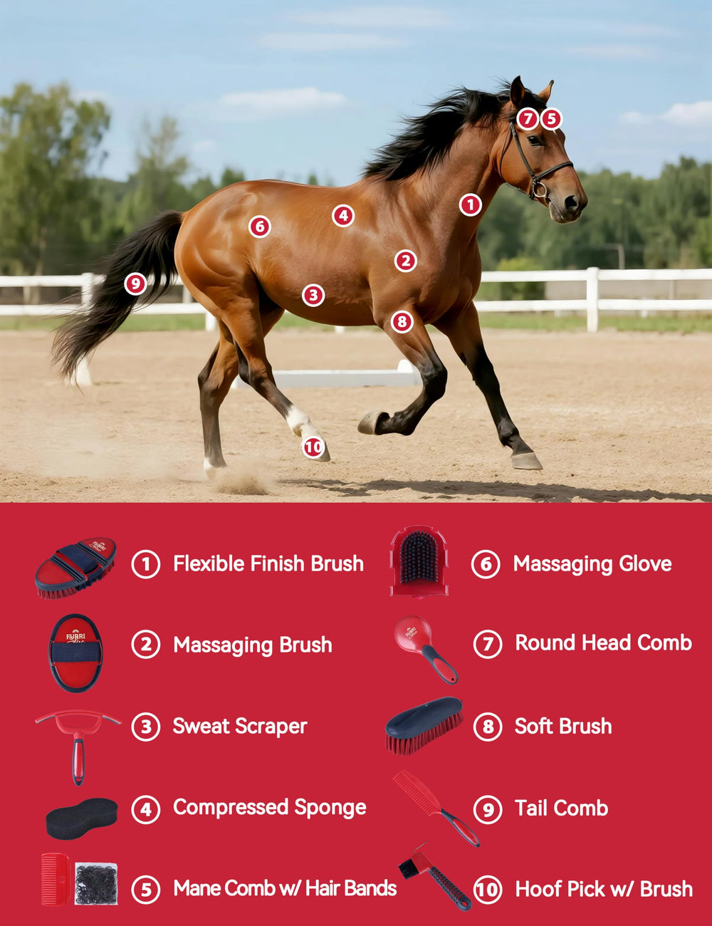 Furrishine kit-cepillo-duro: cepillo rígido para levantar pelo suelto sin esfuerzo.