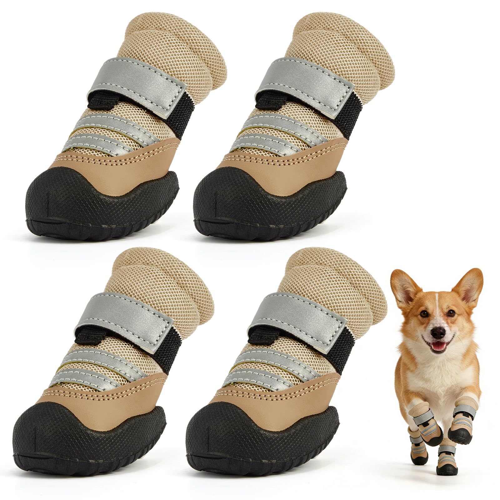 Botas Furrtripsy para perro con correas reflectantes e impermeables.