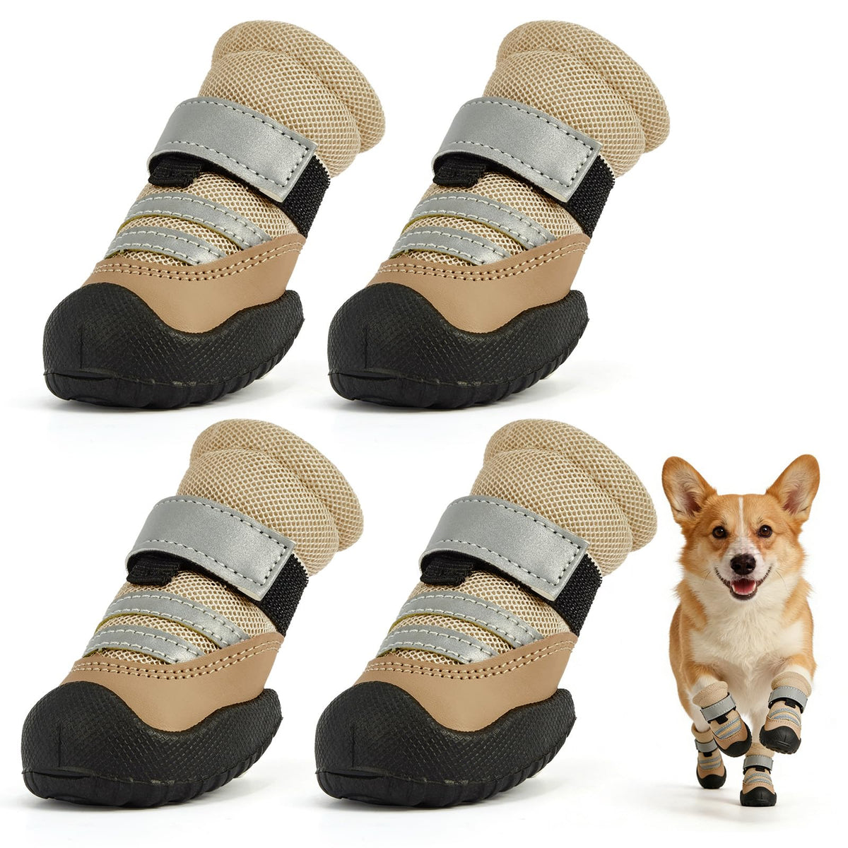Botas Furrtripsy para perro con correas reflectantes e impermeables.