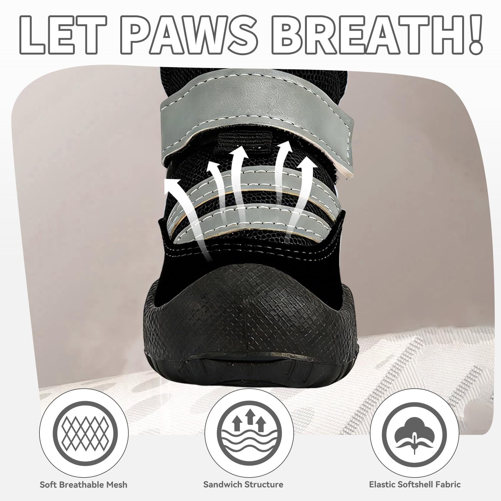 Botas Furrtripsy para perro con suela antideslizante en terreno húmedo
