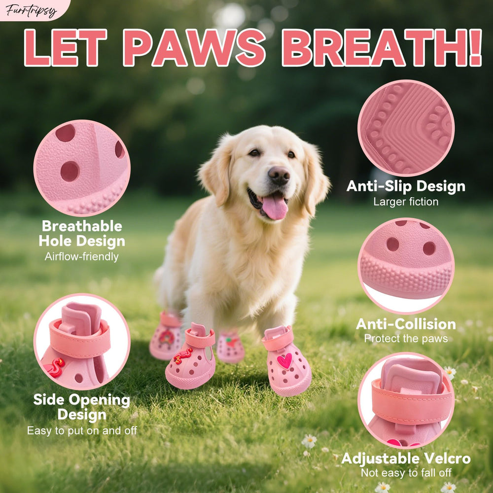 Furrtripsy zapatos para perros con ajuste doble y velcro para seguridad