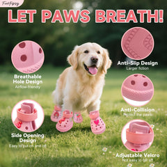 Furrtripsy zapatos para perros con ajuste doble y velcro para seguridad