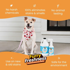 Limpieza multi superficie con FurryFreshness para pisos y muebles.