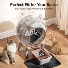 Furrykiddy funcionamiento ultra silencioso, menos de 35 dB, para tranquilidad del hogar.