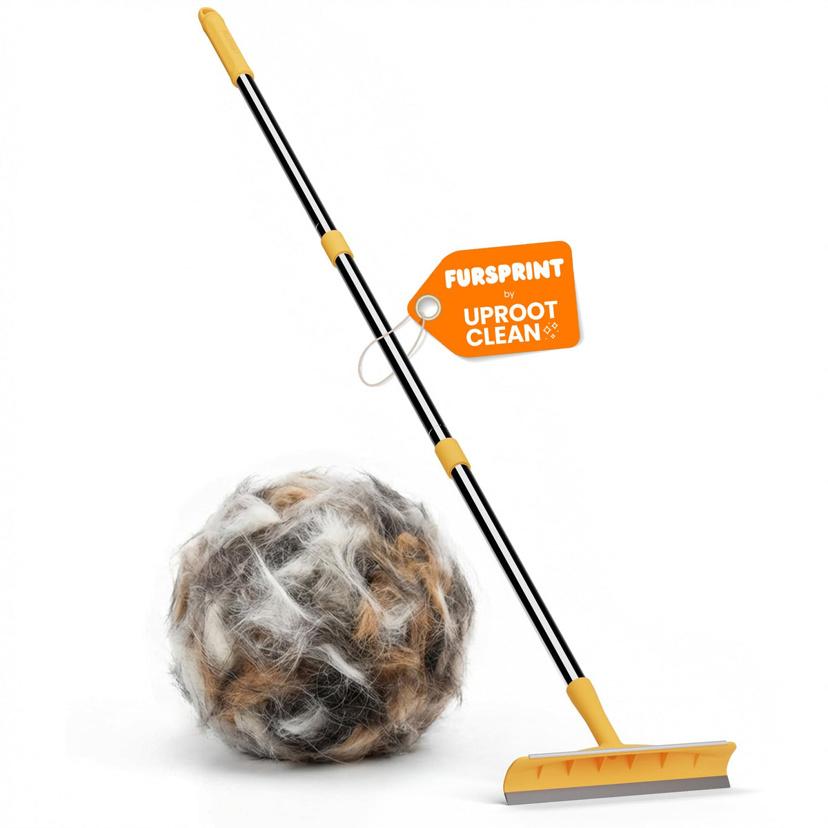 Fursprint rastrillo con mango ajustable de 60 pulgadas para limpieza profunda de alfombras
