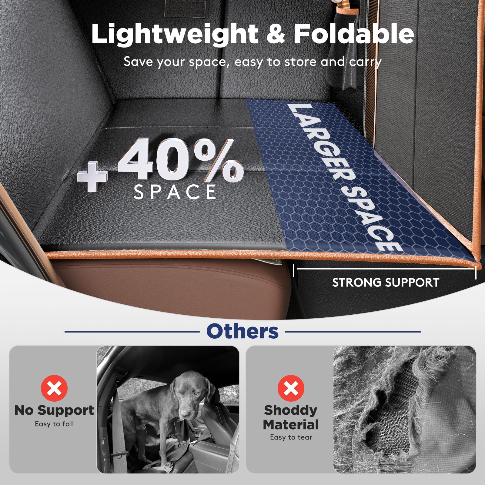 FURTIME bolsillos-almacenamiento integrados simplifican organización del coche.