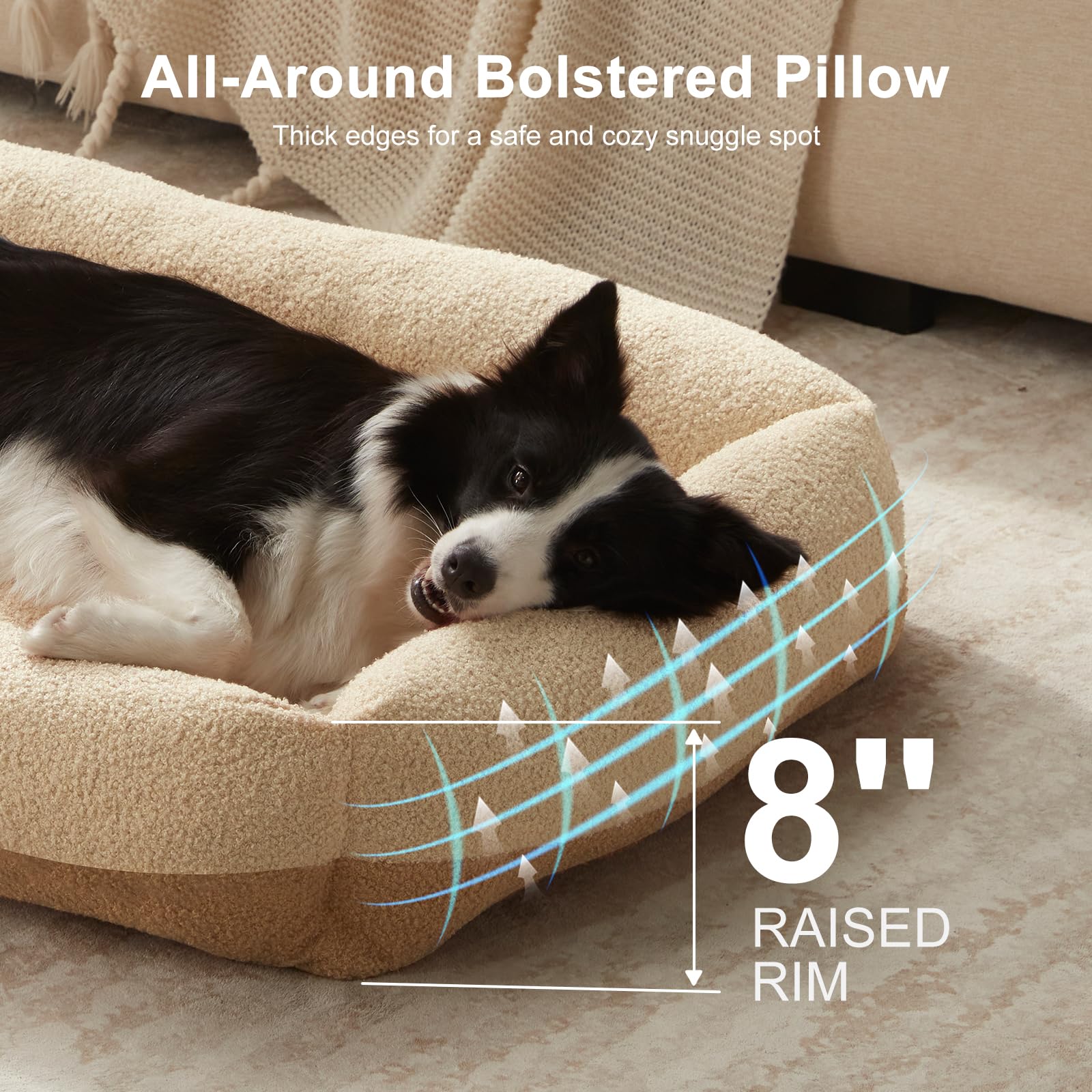 Funda FURTIME desmontable para cama de perro, facilita limpieza rápida.