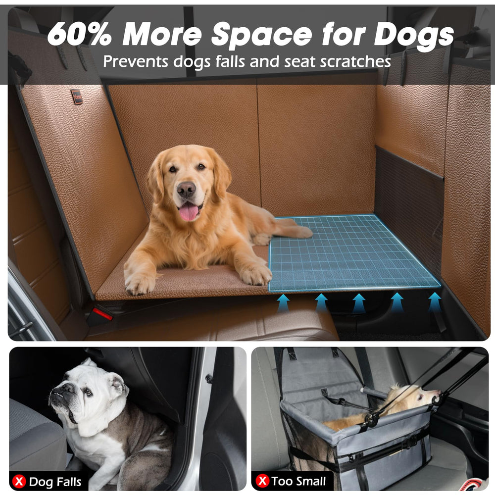 Diseño lateral facilita subir y bajar al perro durante el viaje.