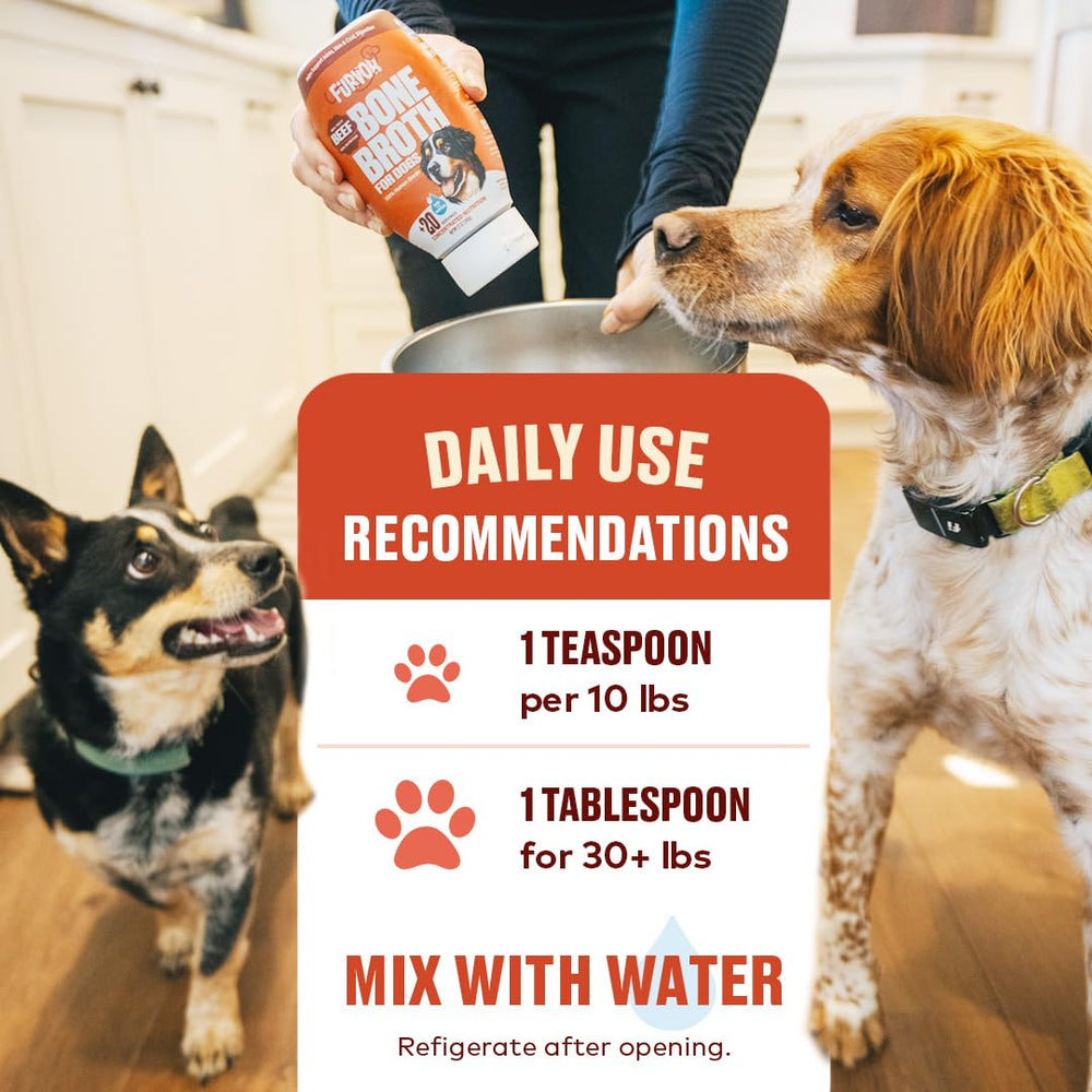 Furvor Caldo de Huesos para Perros, ingredientes nutritivos visibles para la dieta.