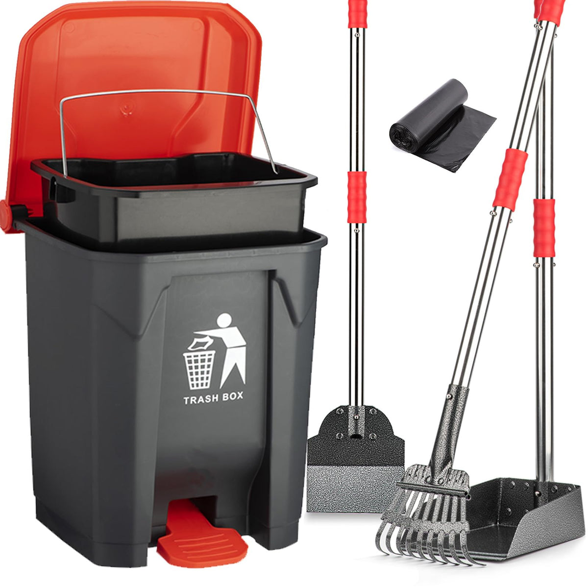 FUSBUNTY cesto basura perros 15l con tapa que bloquea olores