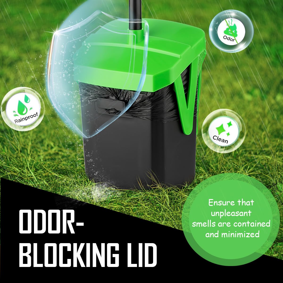 FUSBUNTY Pooper Scooper incluye 100 bolsas y abrazadera de cierre.