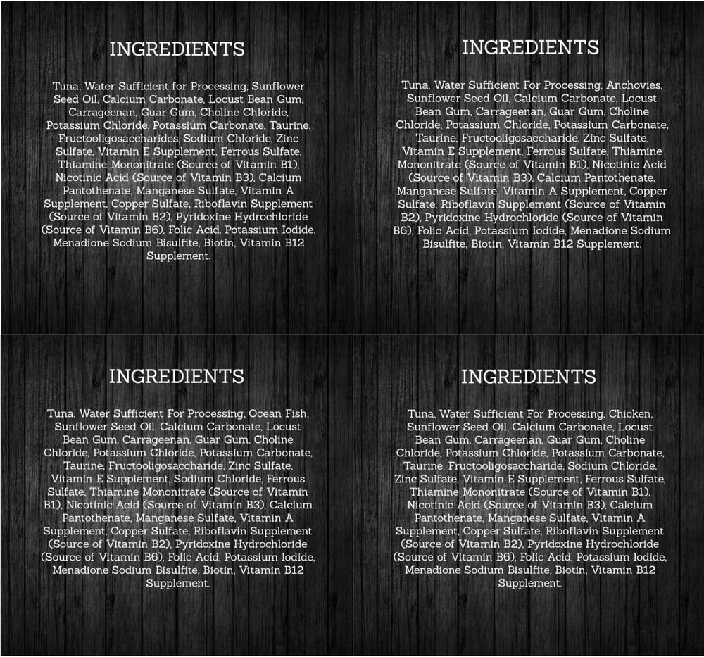 Fussie Cat de lujo ingredientes de calidad para dieta sin grano