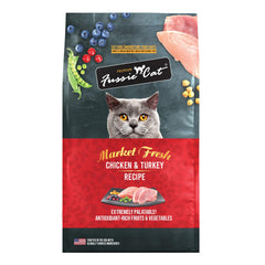 Fussie Cat Market Fresh: bolsa 10 lb con pollo y pavo, fuente de proteína para gatos.