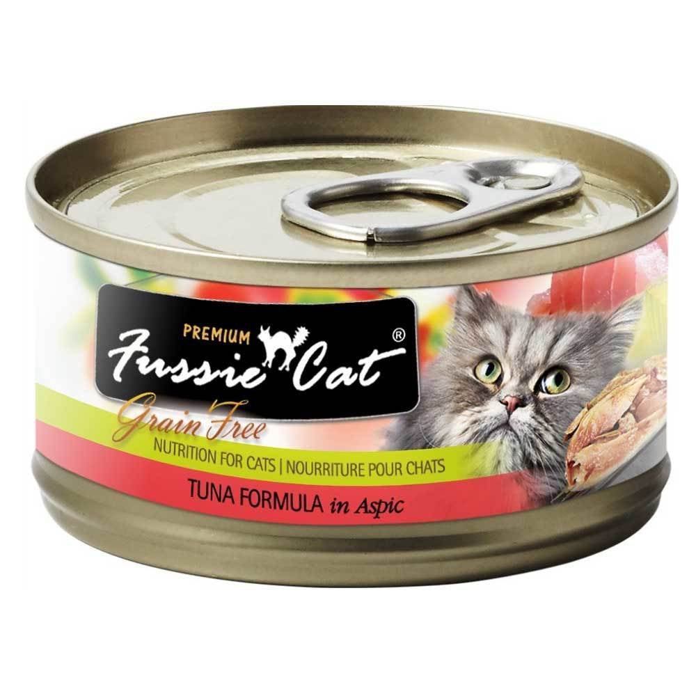 Fussie Cat Premium Atún en Aspic, lata de 2,82 onzas, proteína de alta calidad para gatos